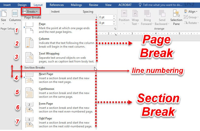 word for mac prevent page break in paragraph